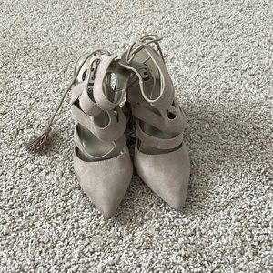 Guess Womens Suede Heels Ankle Tie size 7 1/2 M